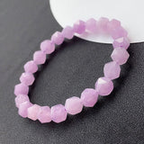 Purple Lavender Crystal Bracelet Faceted Beads for Women