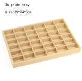 Linen Jewelry Display Tray for Accessories Storage