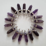 20pcs Crystal Pillar Pendant Necklace Jewelry Making Mix Charms Accessories