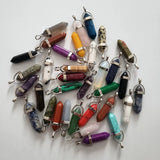 20pcs Crystal Pillar Pendant Necklace Jewelry Making Mix Charms Accessories