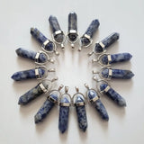 20pcs Crystal Pillar Pendant Necklace Jewelry Making Mix Charms Accessories