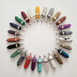 20pcs Crystal Pillar Pendant Necklace Jewelry Making Mix Charms Accessories