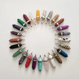 20pcs Crystal Pillar Pendant Necklace Jewelry Making Mix Charms Accessories