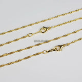 10pcs 2mm Water Wave Chain Necklaces