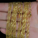 10pcs 2mm Water Wave Chain Necklaces