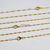 10pcs 2mm Water Wave Chain Necklaces