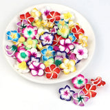 30pcs 25mm Flower Spacer Beads Mixed Colors Jewelry Making