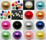 Royal Pearl Acrylic Round Plain Beads for DIY Making