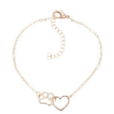 10pcs Heart And Footprint Bracelets For Women Girls Costume Jewelry