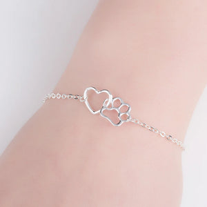 10pcs Heart And Footprint Bracelets For Women Girls Costume Jewelry