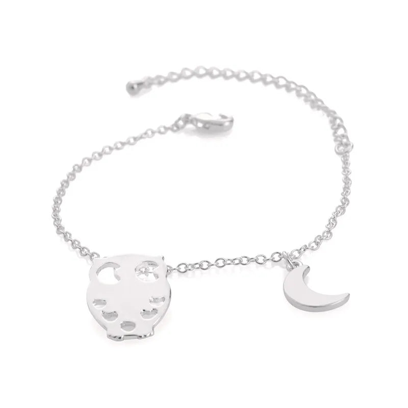 10pcs Owl And Moon Bracelets for Women Girls Costume Accessories Jewelry Gift