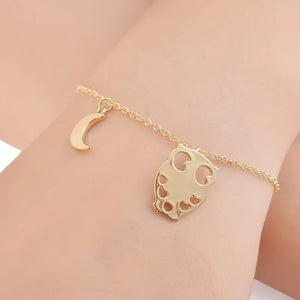 10pcs Owl And Moon Bracelets for Women Girls Costume Accessories Jewelry Gift