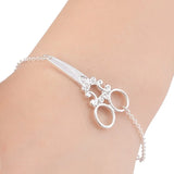 Bulk 10pcs Scissor Bracelets Women Girls Costume Accessories Jewelry