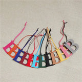 Leather Initial Capital Letter Keychain Backpack Pendant Women Bag Charm