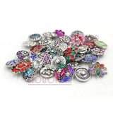 20pcs 18mm Rhinestone Crystal Snap Jewelry Metal Buttons