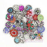 20pcs 18mm Rhinestone Crystal Snap Jewelry Metal Buttons
