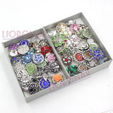 20pcs 18mm Rhinestone Crystal Snap Jewelry Metal Buttons