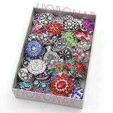20pcs 18mm Rhinestone Crystal Snap Jewelry Metal Buttons