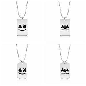 Marshmello DJ Necklace Stainless Steel Engrave Watchband Necklace