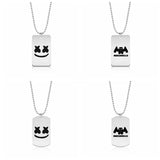 Marshmello DJ Necklace Stainless Steel Engrave Watchband Necklace
