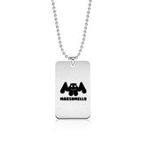 Marshmello DJ Necklace Stainless Steel Engrave Watchband Necklace