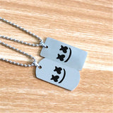 Marshmello DJ Necklace Stainless Steel Engrave Watchband Necklace