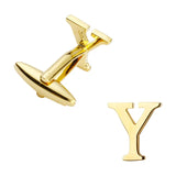 Golden Letter Y Cuff Links Men Accessories