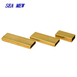 Raw Brass Rectangle Flat Tube Beads for Jewelry Making