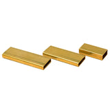 Raw Brass Rectangle Flat Tube Beads for Jewelry Making