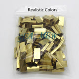 Raw Brass Rectangle Flat Tube Beads for Jewelry Making