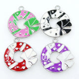40pcs Christmas Wreath Dangle Charms for DIY Jewelry Making
