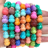 Pineapple Shape Natural Shell Beads for Jewelry Making DIY Bracelet Charms