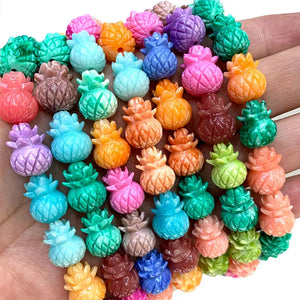 Pineapple Shape Natural Shell Beads for Jewelry Making DIY Bracelet Charms