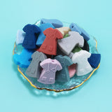 Mixed Colors 100pcs Doctor Shirt Silicone Beads Nurse T-Shirt Jewerly
