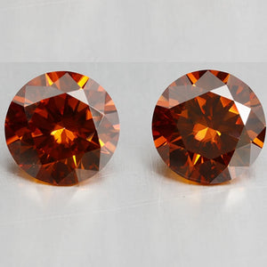 0.5-2.0ct VVS1 Round Cut Moissanite Stone - Red Garnet