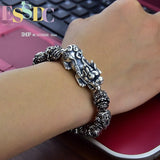 Monkey King Pixiu Head Thai Silver Bracelet