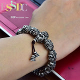 Monkey King Pixiu Head Thai Silver Bracelet