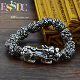 Monkey King Pixiu Head Thai Silver Bracelet