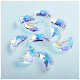 Moon Shape Austria Glass Beads for Jewelry Making