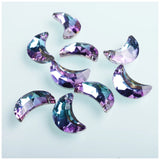 Moon Shape Austria Glass Beads for Jewelry Making
