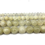 Moonstone Round Gem Stone Beads Jewelry Making DIY Charms 15''