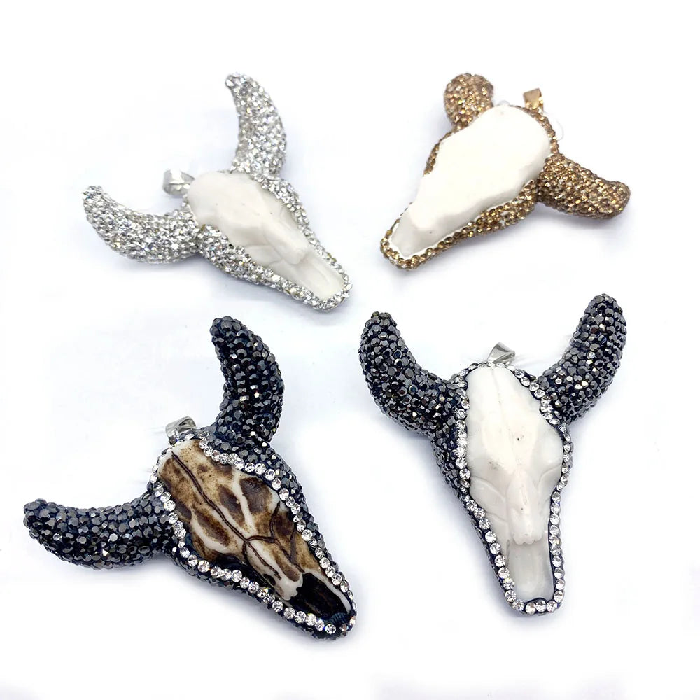Bull Head Shape Pendant Acrylic Jewelry Making DIY Accessories