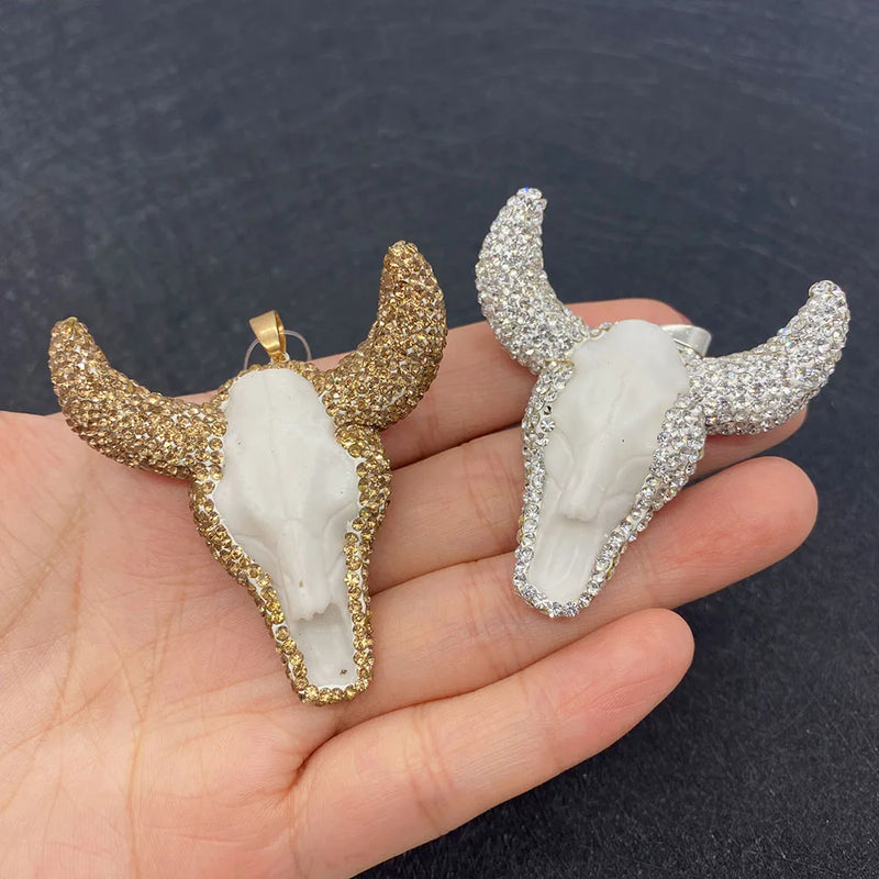 Bull Head Shape Pendant Acrylic Jewelry Making DIY Accessories