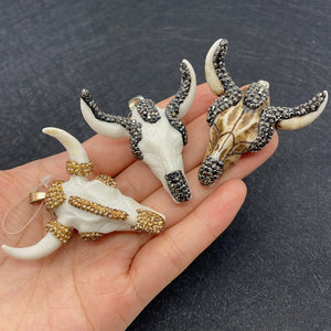 Bull Head Shape Pendant Multicolor Acrylic DIY Jewelry Making Beaded Decoration