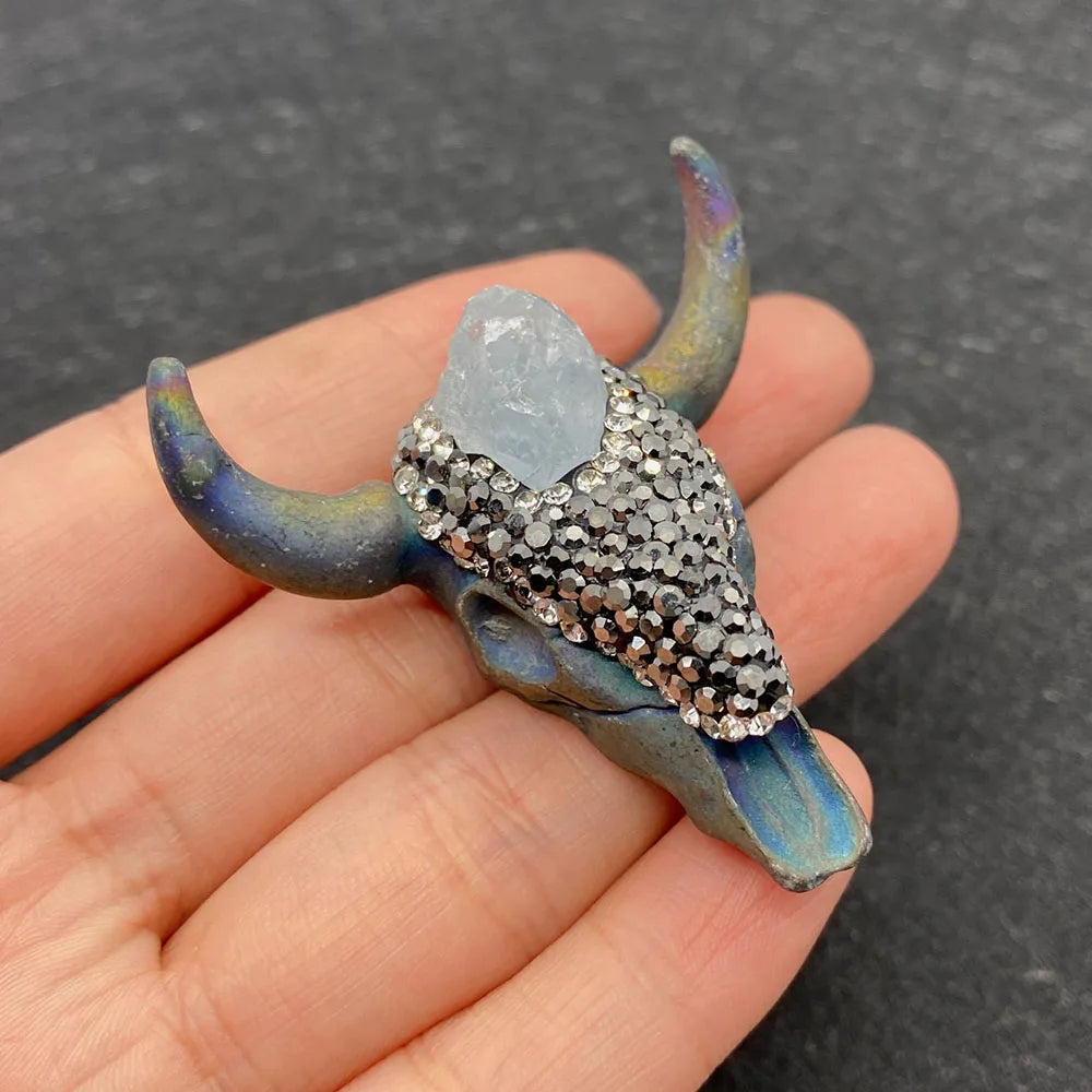 Bull Head Pendant Acrylic Jewelry Making DIY Beaded Decoration