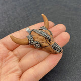 Bull Head Shape Pendant Multicolor Acrylic DIY Jewelry Making Beaded Decoration