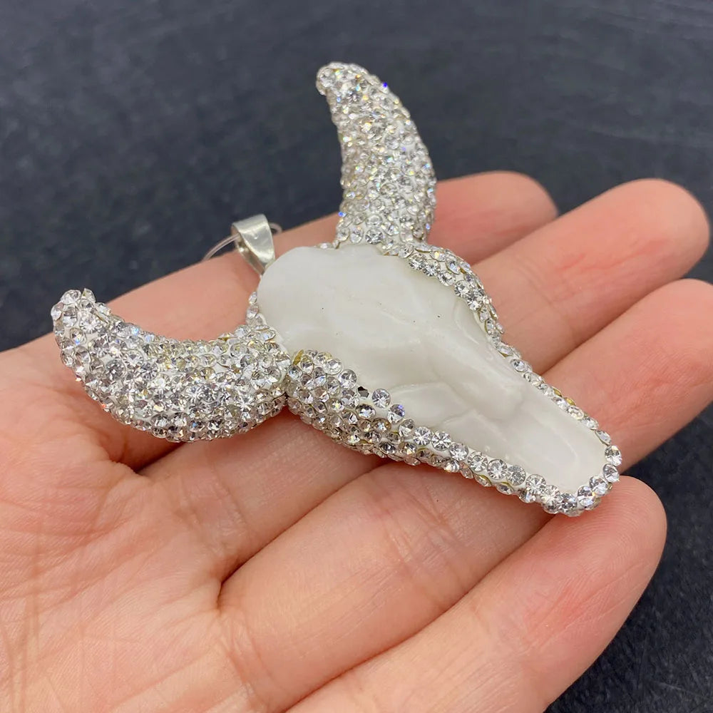 Bull Head Shape Pendant Acrylic Jewelry Making DIY Accessories