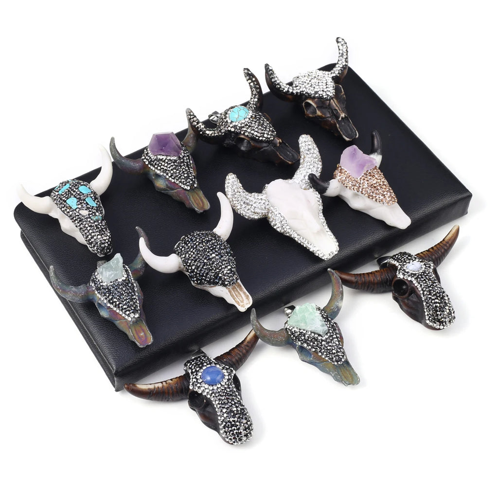 Bull Head Pendant Acrylic for DIY Jewelry Making