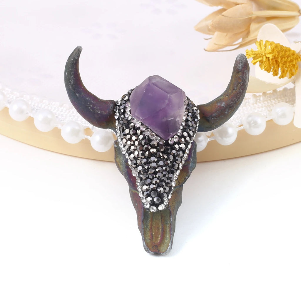 Bull Head Pendant Acrylic for DIY Jewelry Making