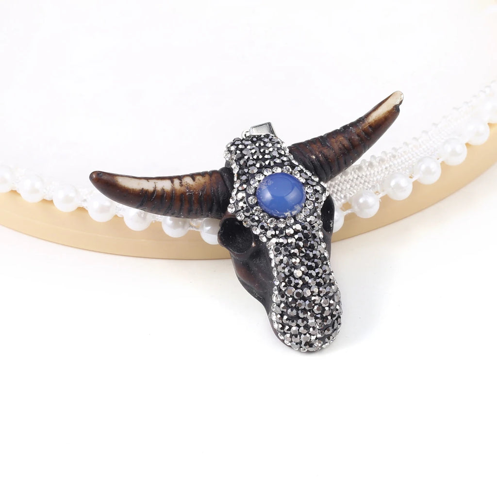 Bull Head Pendant Acrylic for DIY Jewelry Making